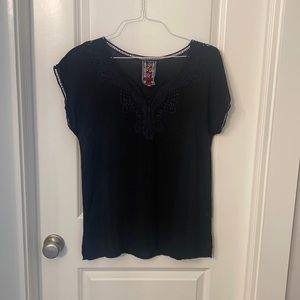 Johnny Was Black Blouse